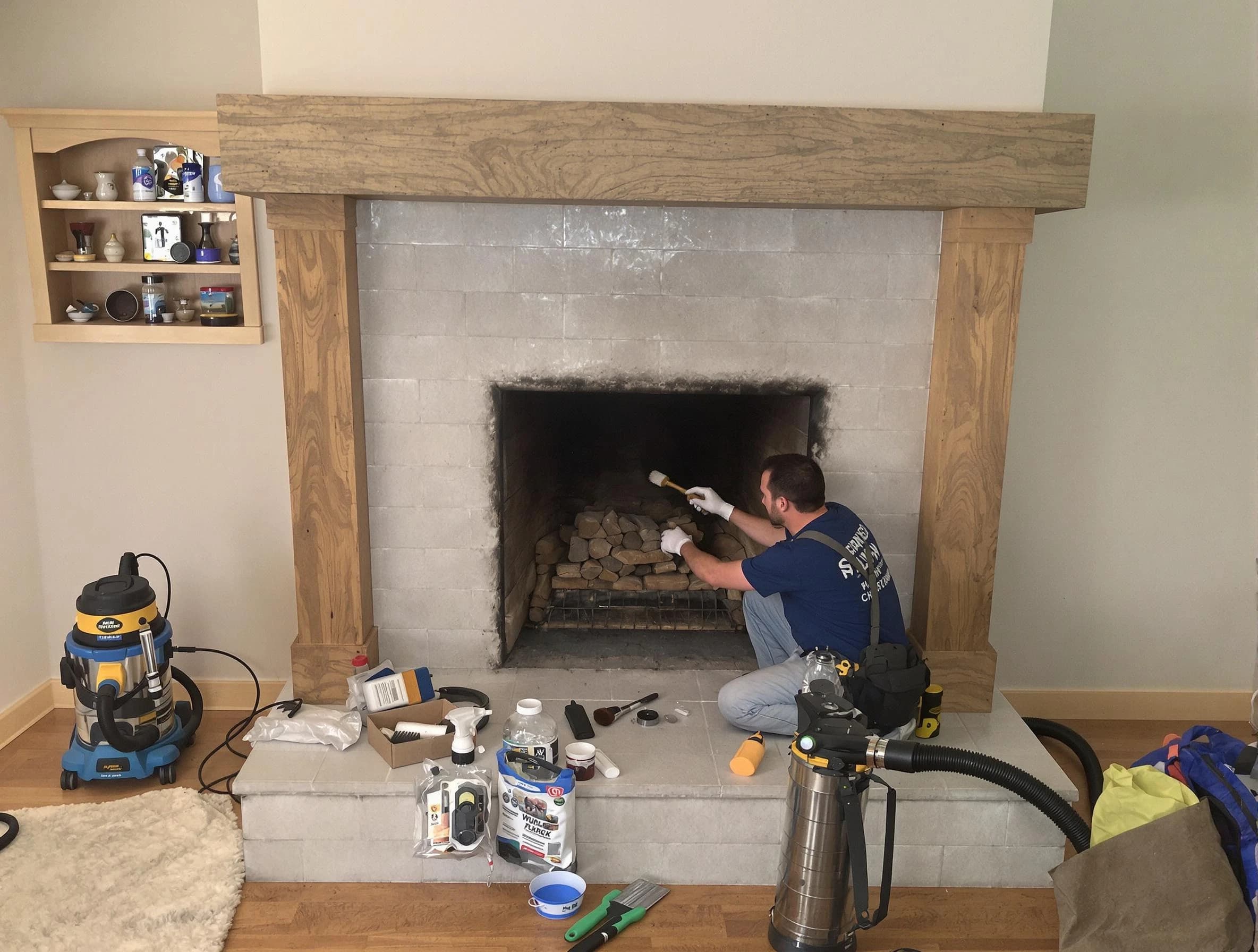 Detailed creosote removal process by Roy Chimney Sweep in Roy, UT