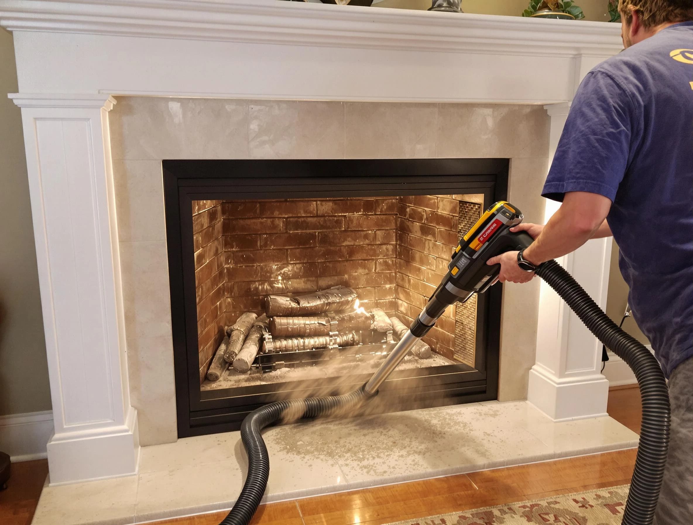 Fireplace cleaning performed by Roy Chimney Sweep in Roy, UT