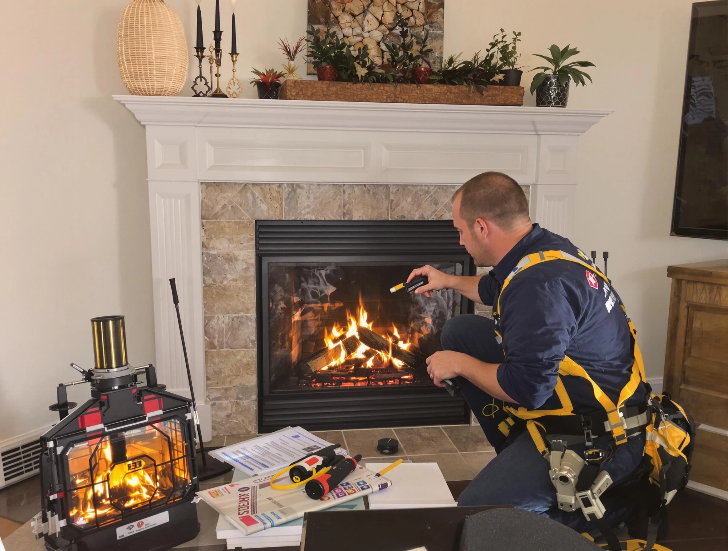 Safety-focused fireplace inspection by Roy Chimney Sweep in Roy, UT