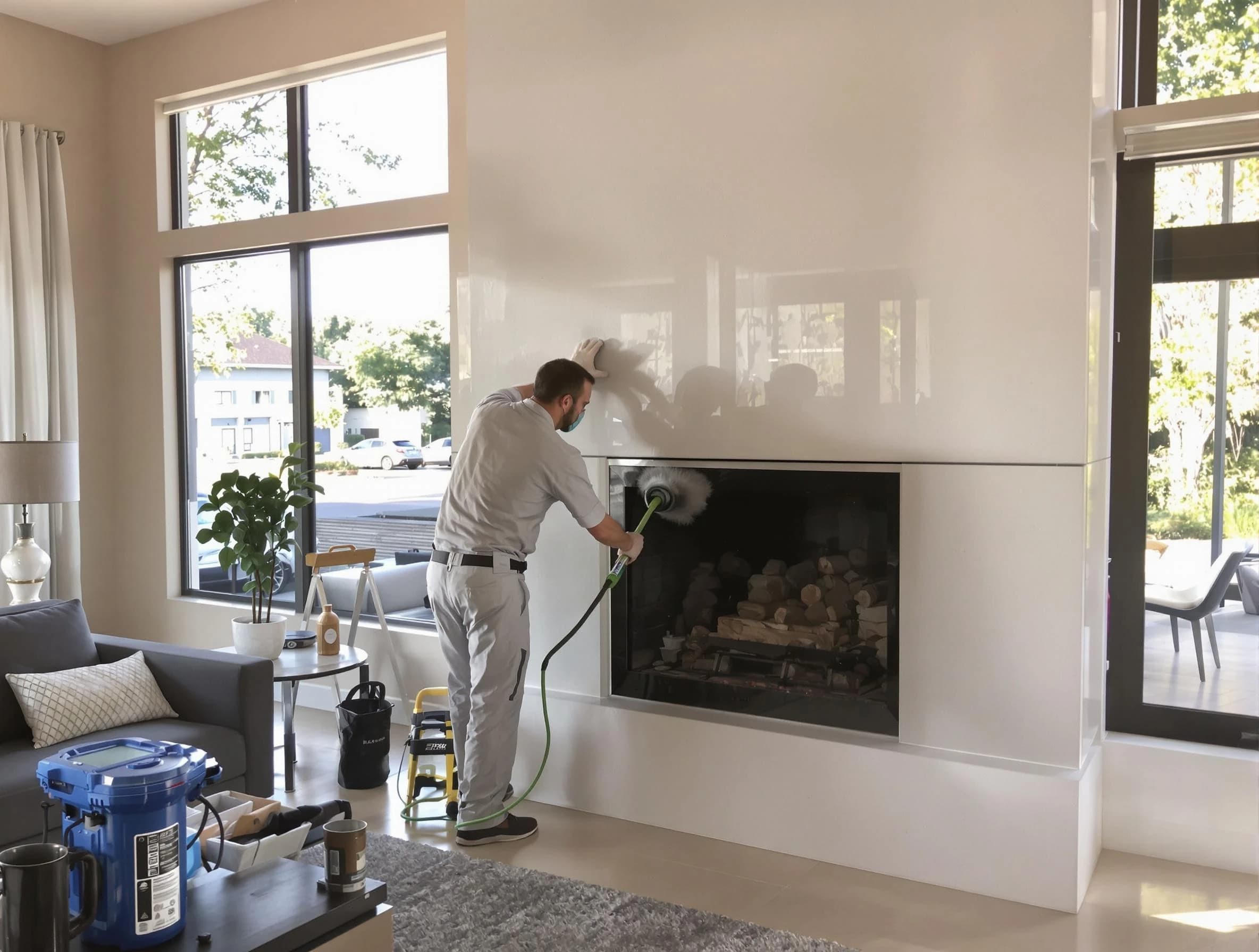 Roy Chimney Sweep performing thorough soot removal in Roy, UT